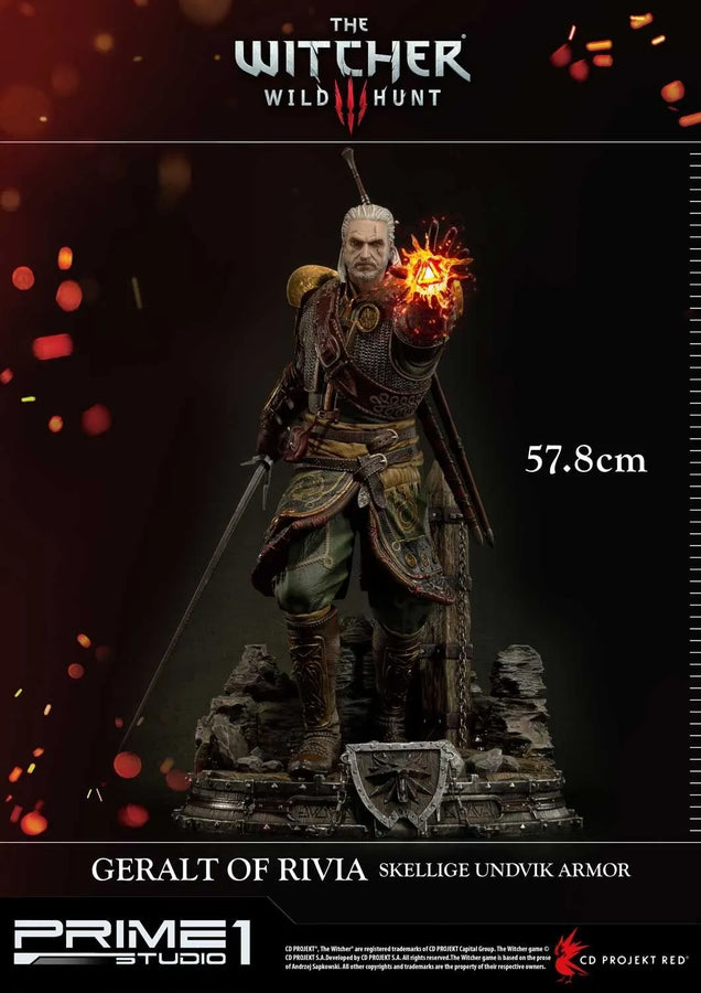 Geralt of Rivia (Exclusive Version) The Witcher 3: Wild Hunt – Prime1Studio – ActionFigure Brasil