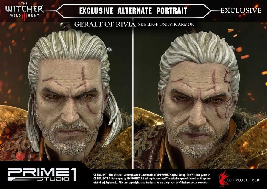 Geralt of Rivia (Exclusive Version) The Witcher 3: Wild Hunt – Prime1Studio – ActionFigure Brasil
