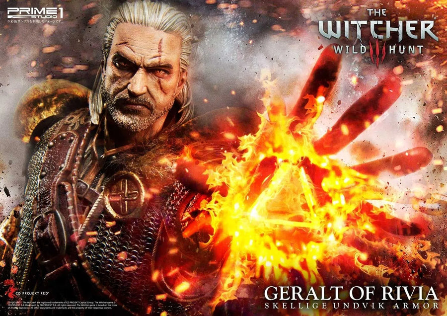 Geralt of Rivia (Exclusive Version) The Witcher 3: Wild Hunt – Prime1Studio – ActionFigure Brasil