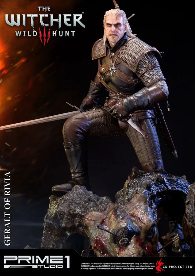 Geralt of Rivia (Exclusive Version) The Witcher 3: Wild Hunt – Prime1Studio – ActionFigure Brasil