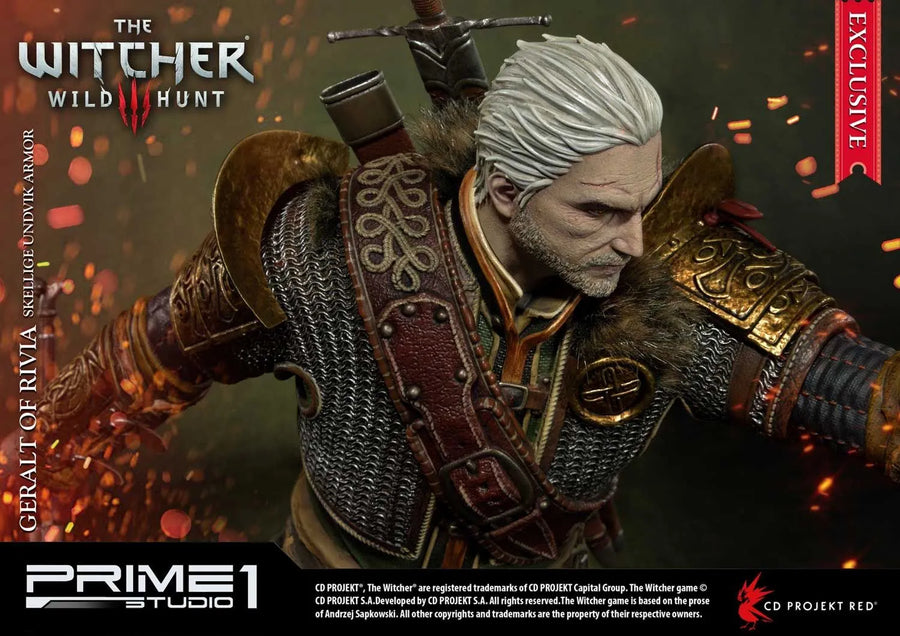 Geralt of Rivia (Exclusive Version) The Witcher 3: Wild Hunt – Prime1Studio – ActionFigure Brasil