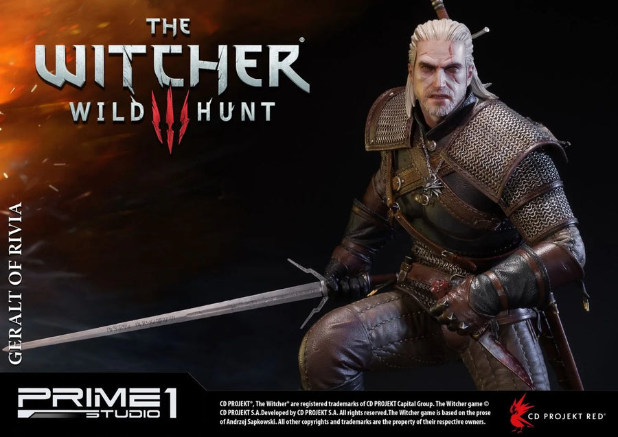 Geralt of Rivia (Exclusive Version) The Witcher 3: Wild Hunt – Prime1Studio – ActionFigure Brasil