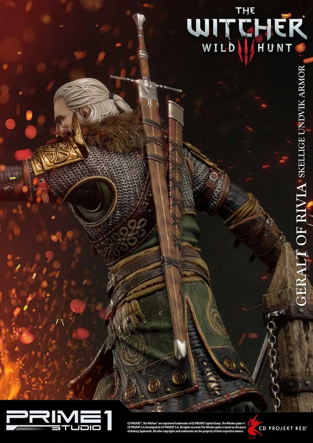 Geralt of Rivia (Exclusive Version) The Witcher 3: Wild Hunt – Prime1Studio – ActionFigure Brasil