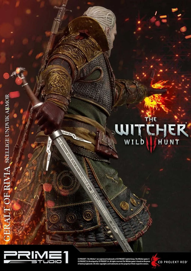 Geralt of Rivia (Exclusive Version) The Witcher 3: Wild Hunt – Prime1Studio – ActionFigure Brasil