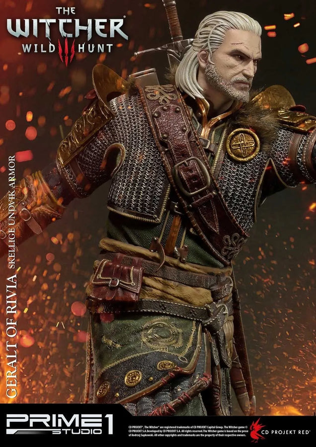 Geralt of Rivia (Exclusive Version) The Witcher 3: Wild Hunt – Prime1Studio – ActionFigure Brasil