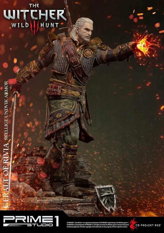 Geralt of Rivia (Exclusive Version) The Witcher 3: Wild Hunt – Prime1Studio – ActionFigure Brasil