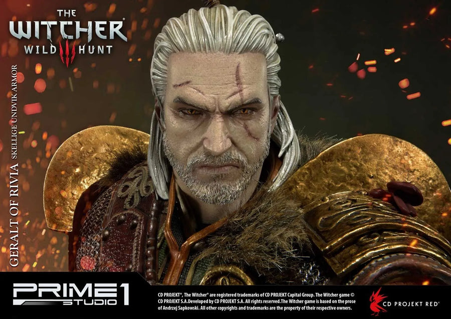 Geralt of Rivia (Exclusive Version) The Witcher 3: Wild Hunt – Prime1Studio – ActionFigure Brasil