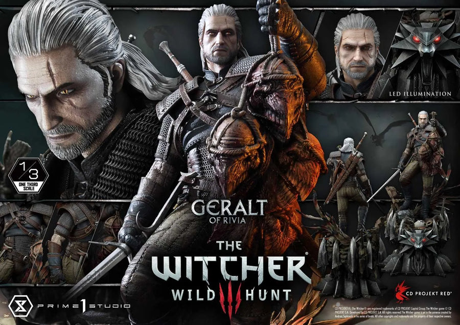 Geralt of Rivia (Regular Version) The Witcher 3: Wild Hunt – Prime1Studio – ActionFigure Brasil