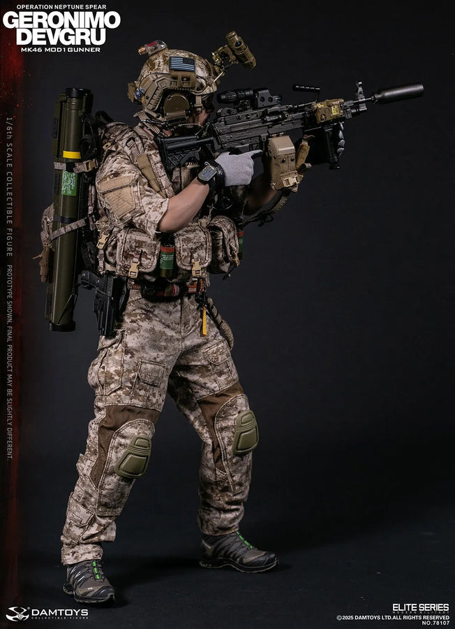 GERONIMO DEVGRU - MK46 MOD1 Gunner (Operation Neptune Spear) – Damtoys – ActionFigure Brasil
