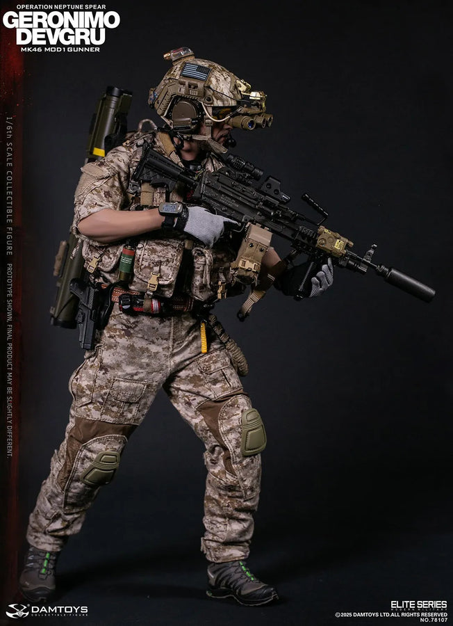 GERONIMO DEVGRU - MK46 MOD1 Gunner (Operation Neptune Spear) – Damtoys – ActionFigure Brasil