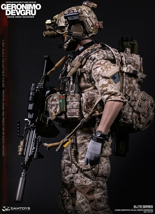 GERONIMO DEVGRU - MK46 MOD1 Gunner (Operation Neptune Spear) – Damtoys – ActionFigure Brasil