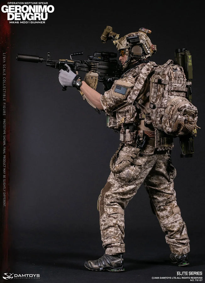 GERONIMO DEVGRU - MK46 MOD1 Gunner (Operation Neptune Spear) – Damtoys – ActionFigure Brasil