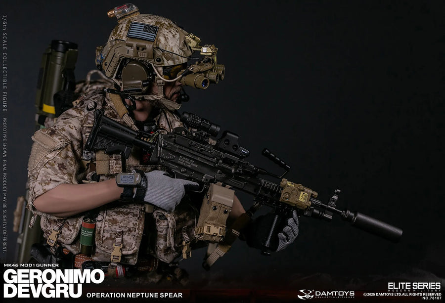 GERONIMO DEVGRU - MK46 MOD1 Gunner (Operation Neptune Spear) – Damtoys – ActionFigure Brasil