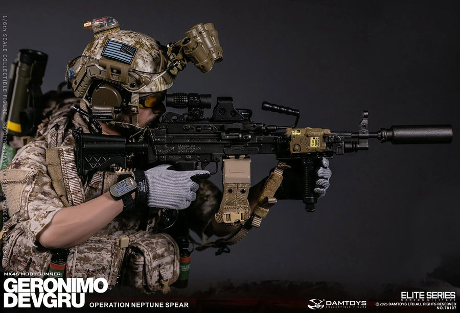 GERONIMO DEVGRU - MK46 MOD1 Gunner (Operation Neptune Spear) – Damtoys – ActionFigure Brasil