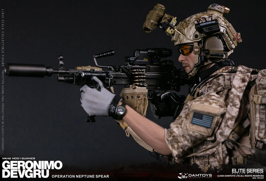 GERONIMO DEVGRU - MK46 MOD1 Gunner (Operation Neptune Spear) – Damtoys – ActionFigure Brasil