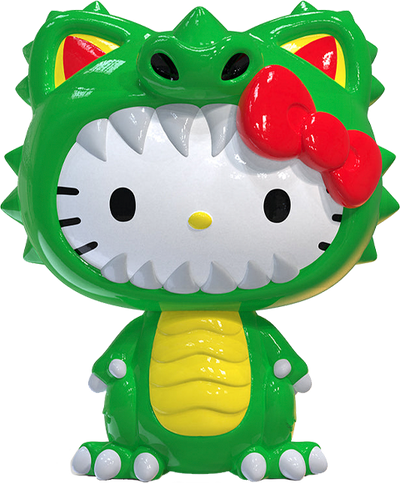 Giant Hello Kitty Green Kaiju – Kidrobot – ActionFigure Brasil — ambientada
