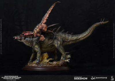 Gigantspinosaurus and Inner Mongolia Velociraptor – Damtoys – ActionFigure Brasil