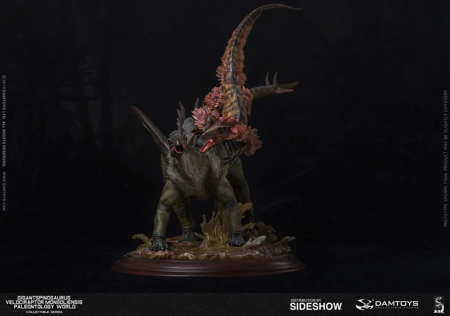 Gigantspinosaurus and Inner Mongolia Velociraptor – Damtoys – ActionFigure Brasil