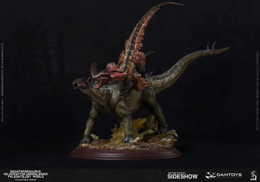 Gigantspinosaurus and Inner Mongolia Velociraptor – Damtoys – ActionFigure Brasil