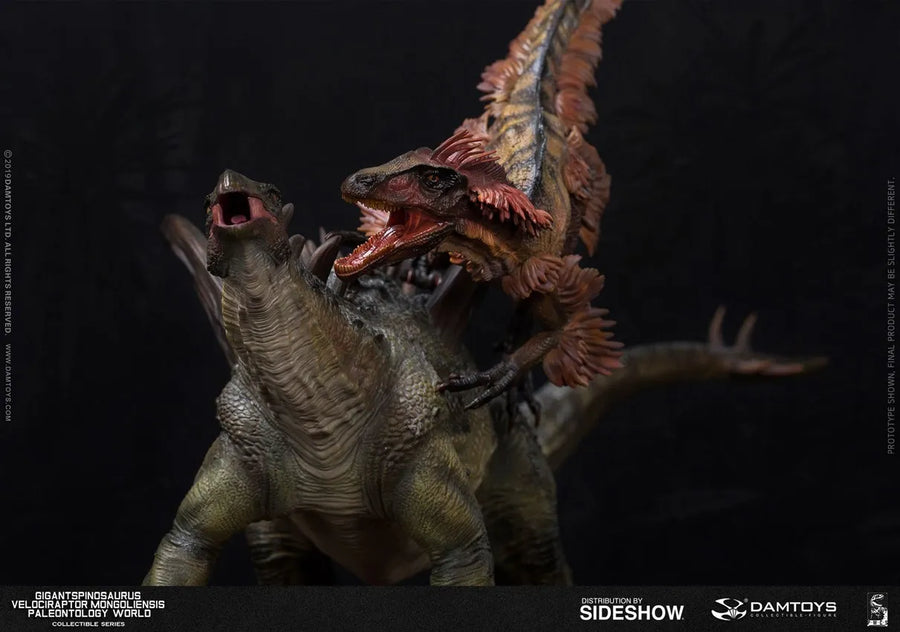 Gigantspinosaurus and Inner Mongolia Velociraptor – Damtoys – ActionFigure Brasil