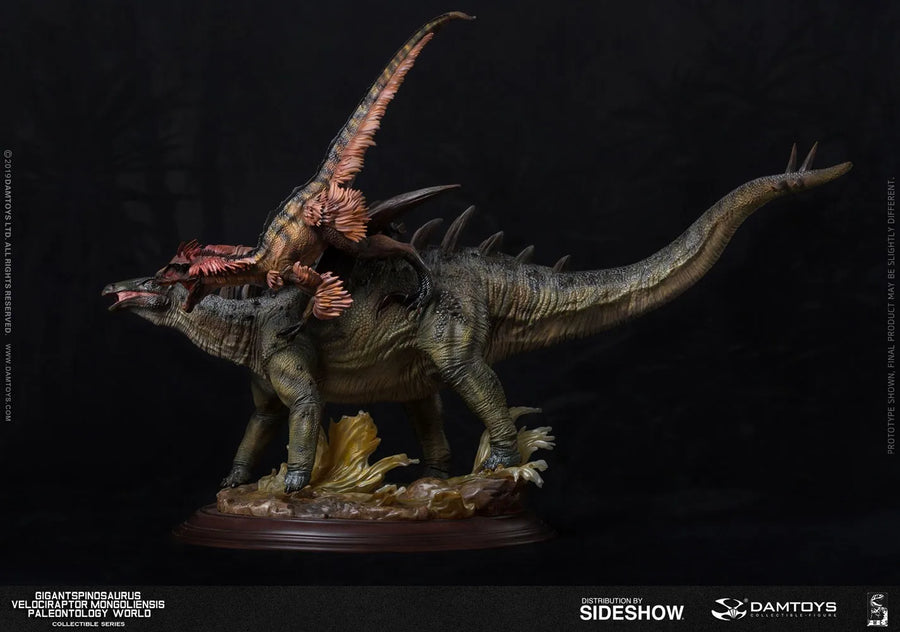 Gigantspinosaurus and Inner Mongolia Velociraptor – Damtoys – ActionFigure Brasil