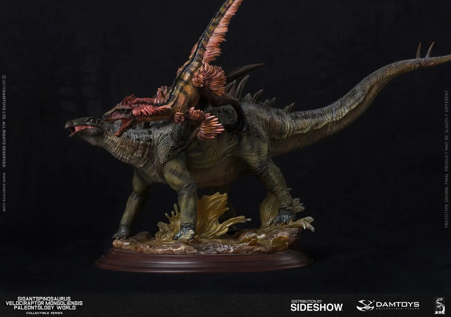 Gigantspinosaurus and Inner Mongolia Velociraptor – Damtoys – ActionFigure Brasil