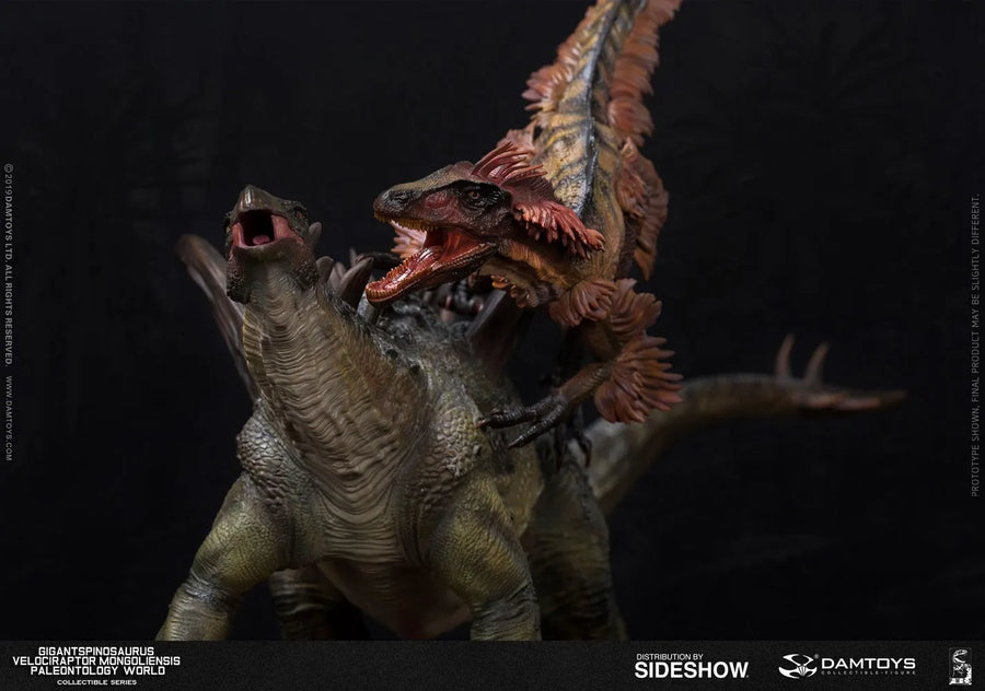 Gigantspinosaurus and Inner Mongolia Velociraptor – Damtoys – ActionFigure Brasil