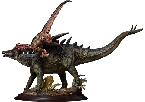 Gigantspinosaurus and Inner Mongolia Velociraptor – Damtoys – ActionFigure Brasil