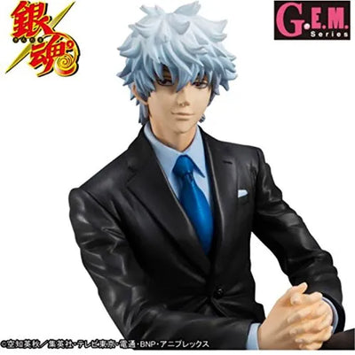 Gintama° - Sakata Gintoki - G.E.M. - 1/8 - Suit ver. Aratame, Omake de Megane ver.ㅤ – Movic – ActionFigureBrasil — detalhe do produto