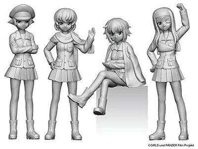 Girls und Panzer - Matsumoto Riko - Nogami Takeko - Sugiyama Kiyomi - Suzuki Takako - 1/35 - Panzer Jacket Ver. (Platz)ㅤ – Platz As Manufacturer – ActionFigure Brasil
