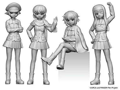 Girls und Panzer - Matsumoto Riko - Nogami Takeko - Sugiyama Kiyomi - Suzuki Takako - 1/35 - Panzer Jacket Ver. (Platz)ㅤ – Platz As Manufacturer – ActionFigure Brasil