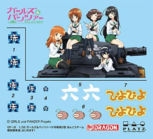 Girls und Panzer - Panzerkampfwagen IV Ausf D - 1/35 - Ankou Team Mokei Senshadou Hajimemasu! (Platz)ㅤ – Platz Hobby – ActionFigure Brasil