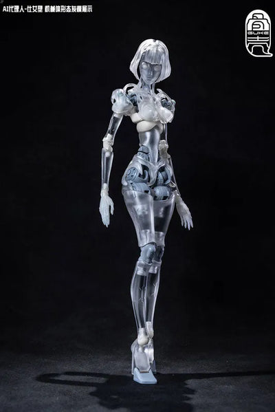 GK01FEC1 - AI Agent Maiden - Type C1 - Transparent Ver. - 1/12 (Hone kara kōbō)ㅤ – Hone kara kōbō – ActionFigureBrasil — ângulo diferente