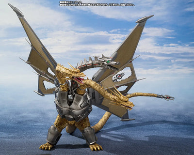Gojira vs. King Ghidorah - Mecha King Ghidorah - S.H.MonsterArts - Shinjuku Decisive Battle Special Set (Bandai Spirits) [Shop Exclusive]ㅤ – Bandai Spirits – ActionFigureBrasil — ambientada