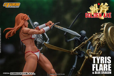 Golden Axe Action Figure Tyris Flare & Blue Dragon Setㅤ – Storm Collectibles – ActionFigureBrasil — com base expositora