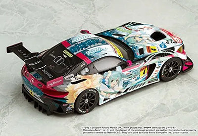 GOOD SMILE Racing - Hatsune Miku - Itasha - 1/32 - Mercedes-Benz AMG GT3 - 2017 Season Opening Victory Version (Good Smile Company)ㅤ – Good Smile Company – ActionFigure Brasil — embalagem