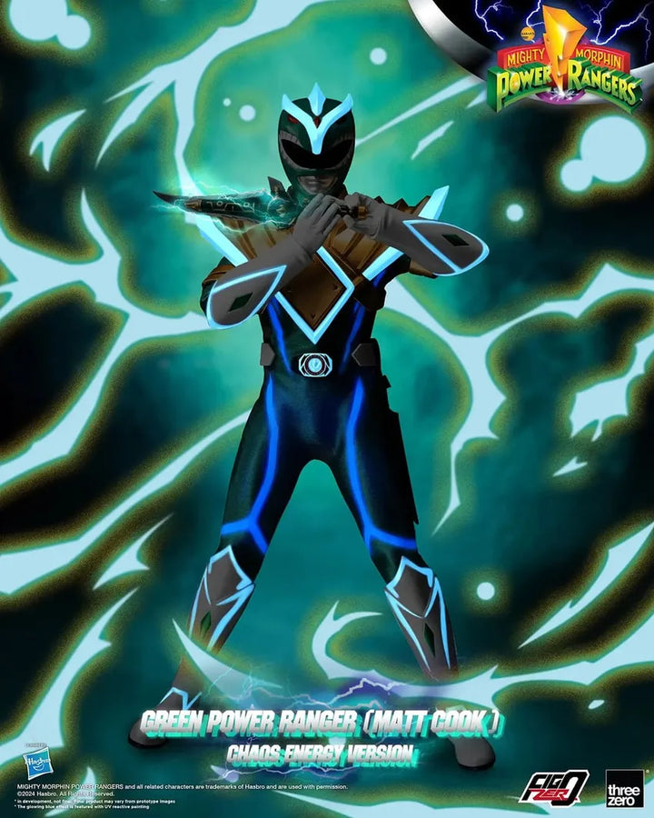 Green Power Ranger (Matt Cook) Chaos Energy Version - LIMITED EDITION: 500 (Chaos Energy Version) – Threezero – ActionFigure Brasil