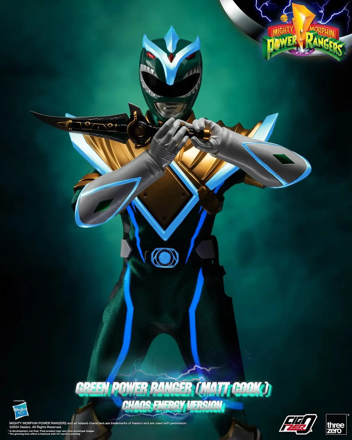 Green Power Ranger (Matt Cook) Chaos Energy Version - LIMITED EDITION: 500 (Chaos Energy Version) – Threezero – ActionFigure Brasil