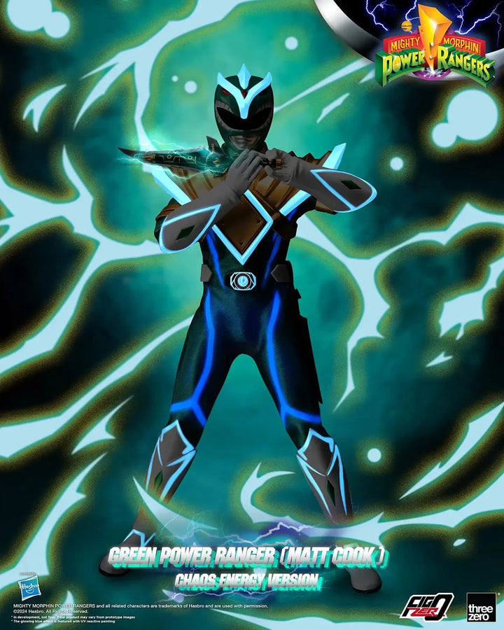 Green Power Ranger (Matt Cook) Chaos Energy Version - LIMITED EDITION: 500 (Chaos Energy Version) – Threezero – ActionFigure Brasil