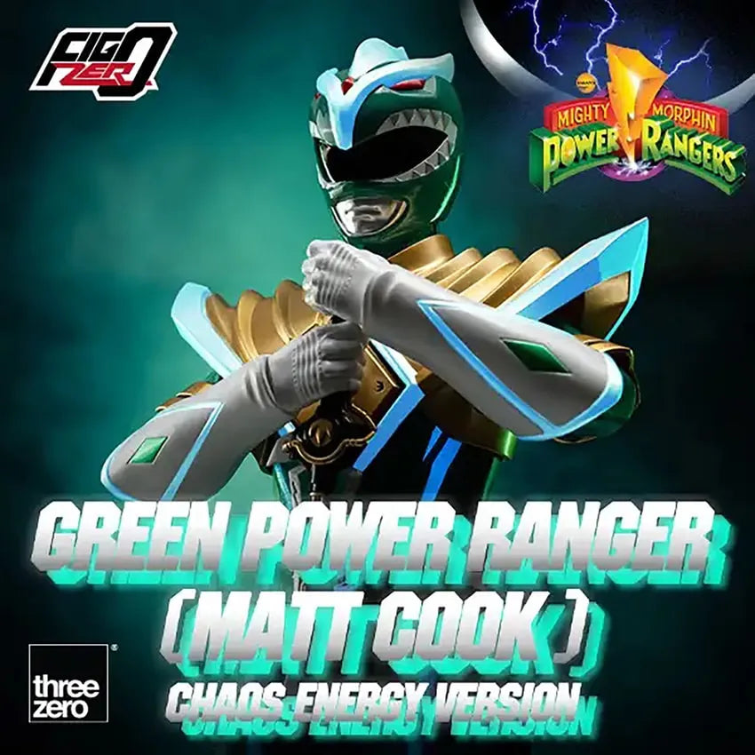 Green Power Ranger (Matt Cook) Chaos Energy Version - LIMITED EDITION: 500 (Chaos Energy Version) – Threezero – ActionFigure Brasil