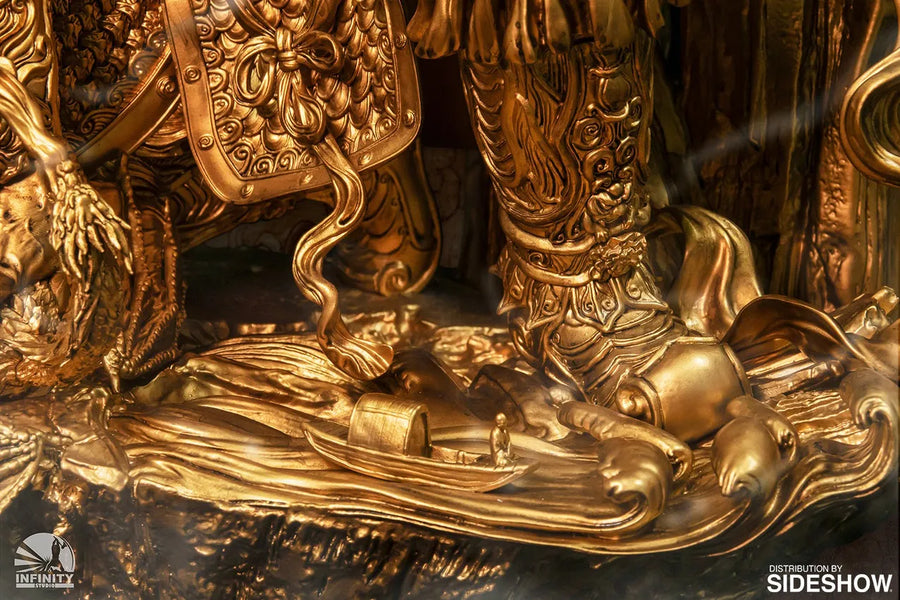 Guardian of Heaven Subdues the Evil Dragon (Gold) - LIMITED EDITION: 128 – Infinity Studio – ActionFigure Brasil