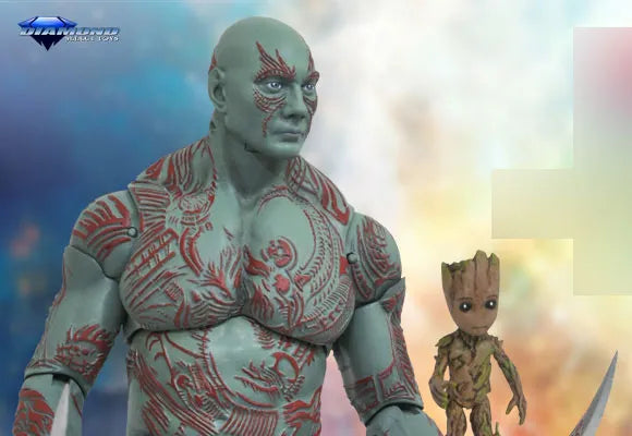 Guardians of the Galaxy: Remix - Marvel Select: Drax & Baby Grootㅤ – Diamond Select Toys – ActionFigureBrasil