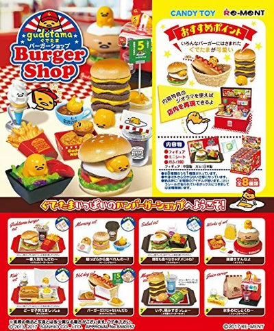 Gudetama - Gudetama Burger Shop - Miniature - Re-Ment Sanrio Series - 7 - Mega Burger Set (Re-Ment)ㅤ – Re-Ment As Manufacturer – ActionFigure Brasil