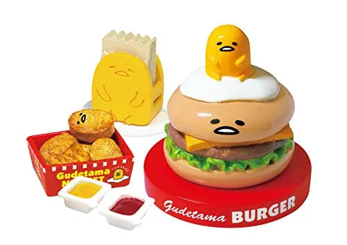 Gudetama - Gudetama Burger Shop - Miniature - Re-Ment Sanrio Series - 7 - Mega Burger Set (Re-Ment)ㅤ – Re-Ment As Manufacturer – ActionFigure Brasil