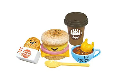 Gudetama - Gudetama Burger Shop - Miniature - Re-Ment Sanrio Series - 7 - Mega Burger Set (Re-Ment)ㅤ – Re-Ment As Manufacturer – ActionFigure Brasil — acessórios