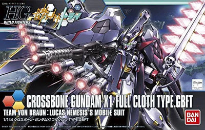 Gundam Build Fighters Try - XM-X1 Crossbone Gundam X-1 Full Cloth - HGBF #035 - 1/144 - Ver. GBF (Bandai)ㅤ – Bandai – ActionFigure Brasil — embalagem