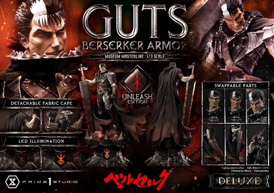 Guts, Berserker Armor (Deluxe Bonus Version) Berserk – Prime1Studio – ActionFigure Brasil