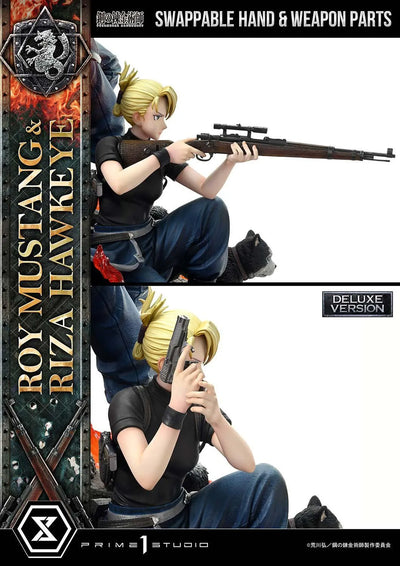 Hagane no Renkinjutsushi Fullmetal Alchemist - Black Hayate - Riza Hawkeye - Roy Mustang - Concept Masterline (CMFMA-02DX) - 1/6 - DX Version (Prime 1 Studio)ㅤ – Prime 1 Studio – ActionFigure Brasil — ambientada