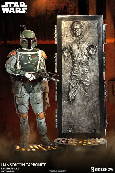 Han Solo in Carbonite - LIMITED EDITION – Sideshow Collectibles – ActionFigure Brasil — embalagem