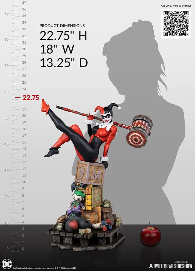 Harley Quinn - LIMITED EDITION: 400 (Collector Quarter Scale) – Tweeterhead – ActionFigure Brasil — close